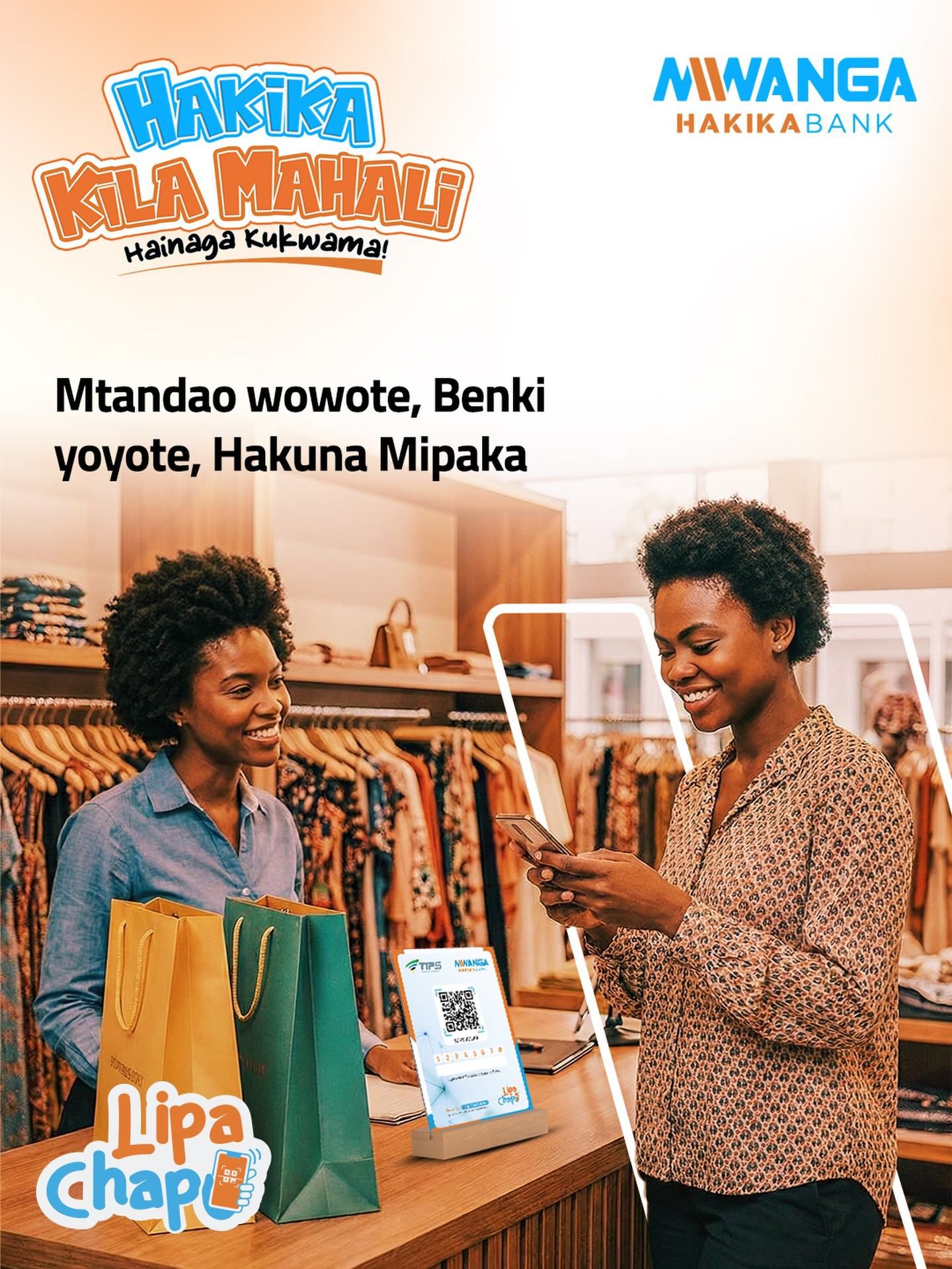 People making a transaction